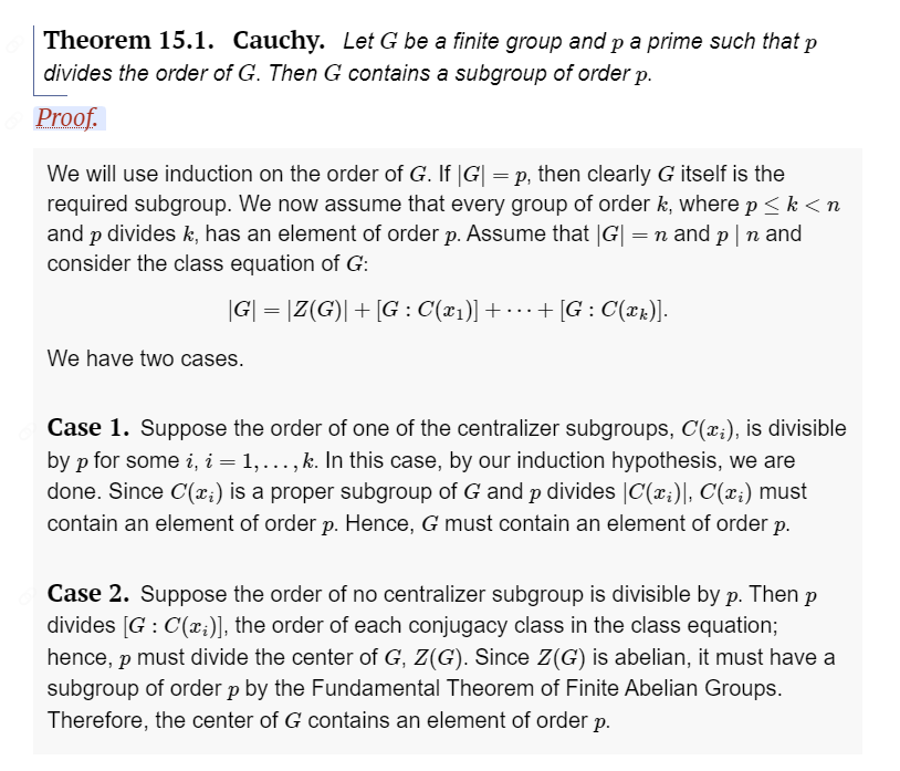 Cauchy's Theorem